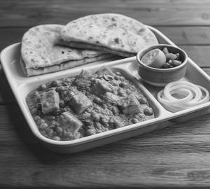 Matar Paneer with 2 Paratha