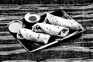 Veg kebab roll