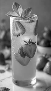 Midnight strawberry mojito