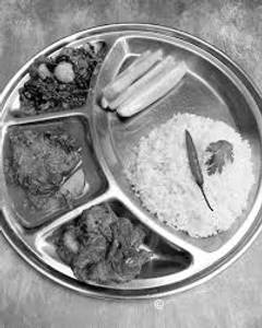 Fish rice thali