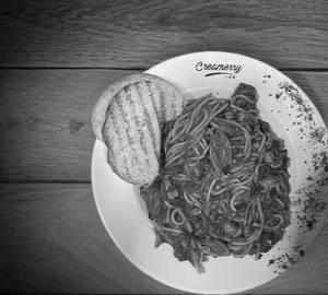 Veg spaghetti arabiatta pasta