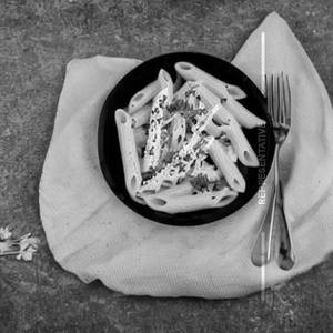 Small Portion Penne Pasta In White Sauce