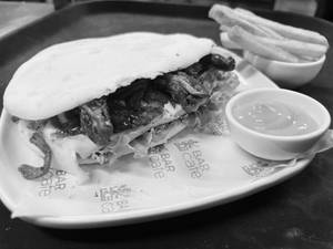 Grilled Chicken & Cheese Toastie with Fries