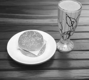 Aalu Tikki Burger + Cold Coffee