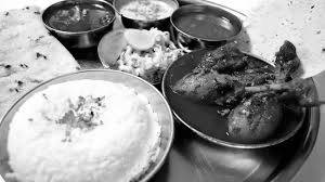 Chicken roast special thali