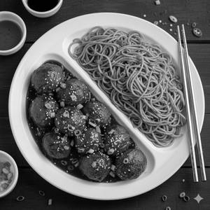 Veg Noodles + Veg Manchurian