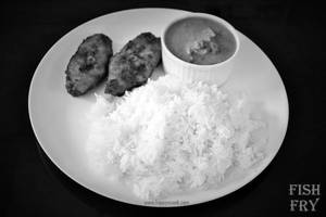 Dal Rice With Fish Fry