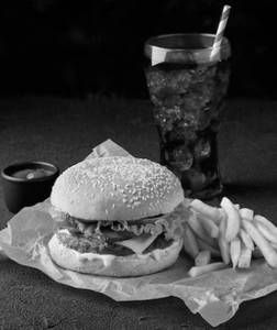 Paneer Crunch Burger Meal