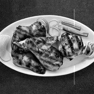 Grilled chicken in bar-be-que sauce
