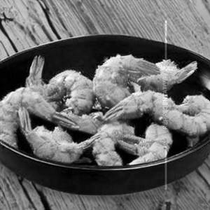 Golden fried prawns