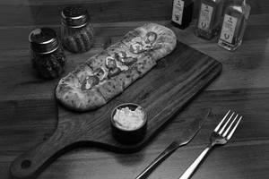 Classic Garlic Bread With Jalapeno And Blue Cheese