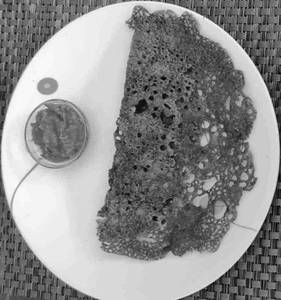 Ragi Open Butter Masala Dosa