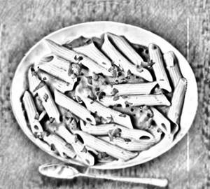Pink sauce pasta