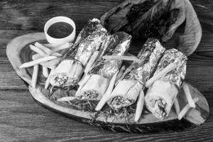 Chicken Shawarma With French Fries