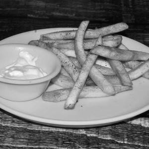 Salted French Fries With Mayonnaise Dip