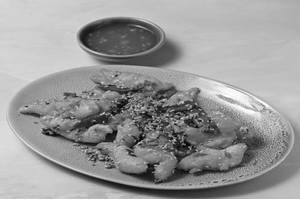 Chilly Sesame Prawns Dry