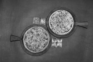 Classic Onion Pizza & Classic Corn Pizza