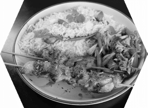 Shish Tawouk With Saffron Rice