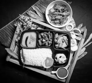 Rice Pork Fry Thali