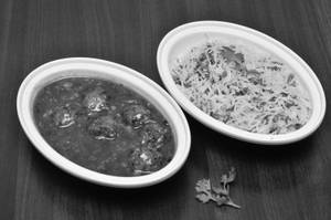 Veg Manchurian Rice With Gravy