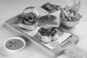 Chicken Tikka Bun Kabab Combo
