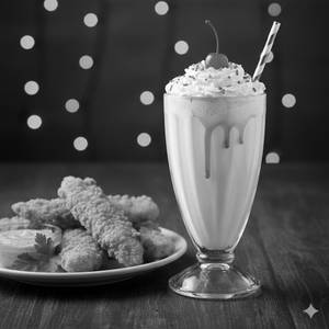 Chickenstrips Fried +Vanila Shake