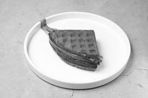 Dark Choco Belgian Waffle Sandwich (half)