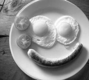 Fried Egg with chicken Sausage