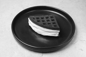 Black & White Waffle Sandwich (half)