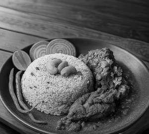 Pulao with chicken kosha
