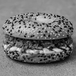Smoked Chicken Ham & Cheese Bagel