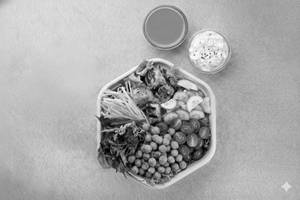 Roasted Chickpeas & Paneer Tikka Salad Bowl