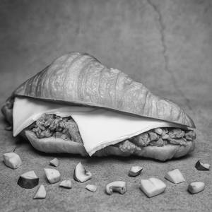 Mushroom & Cheese Croissant Sandwich