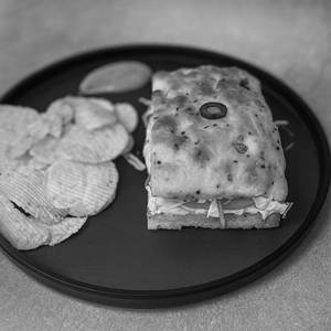 Basil Paneer Pesto Focaccia Sandwich