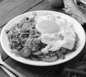 Maggi  egg [ half boiled]