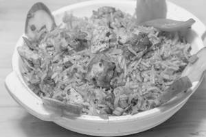 Chicken Schezwan Fried Rice with Gravy