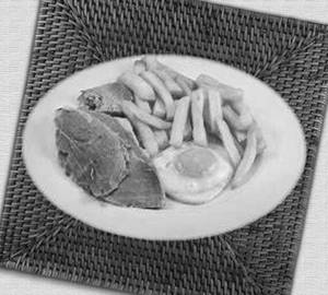 Eggs & Chips With chicken Salami