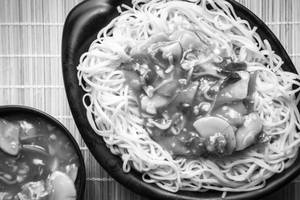 Prawn Steamed Noodles Cantonese Style