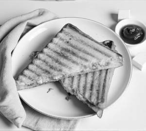 Paneer and onion grilled sandwich