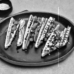 Multi Grain Cast Iron Pan Grilled Veg open Sandwich