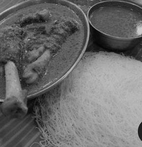 Idiyappam With Mutton Paya