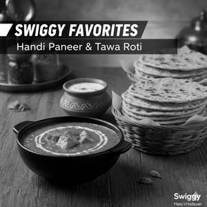 Handi Paneer (150ml) + 2 Tawa Butter Roti + Salad