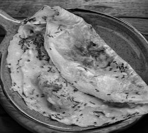 Chicken omelet with chicken Ham