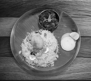 Pulao rice with royyala vepudu