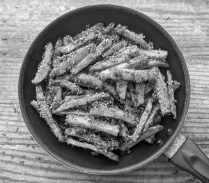 Crispy honey potatoes
