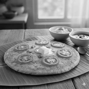 Tomato Uttappa With Butter