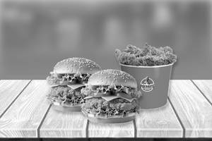 2 Classic Burger + 6 Pcs Boneless Chicken