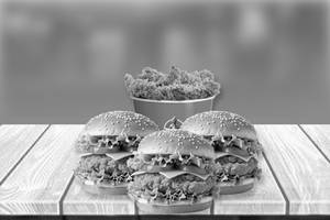 3 Jumbo Chicken Burger + 9 Pcs Boneless Chicken