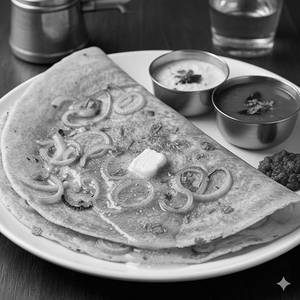 Onion Sada Dosa With Butter