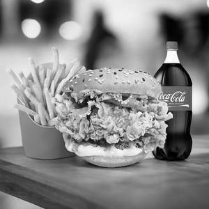 Chicken Zinger Burger+fries(small) + Coke